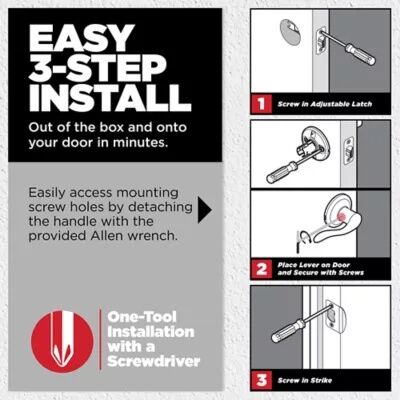 Kwikset Satin Nickel Balboa Bed/Bath Lever