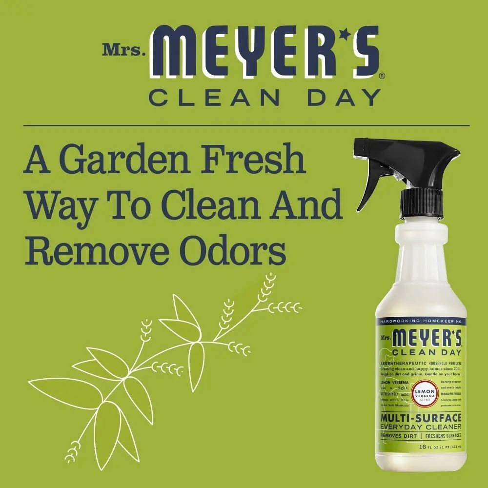Mrs. Meyer's Clean Day Lemon Verbena Multi-Surface Everyday Cleaner, 16-Oz