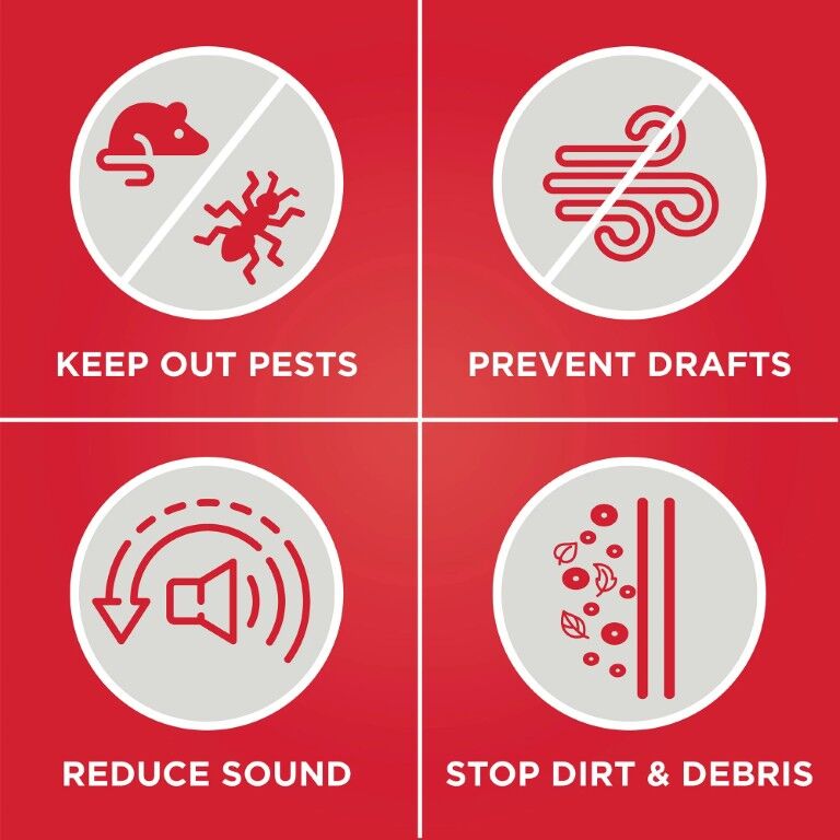 MD Building Products Brown Vinyl U-Shape Screw On Under Door Seal, 36-In