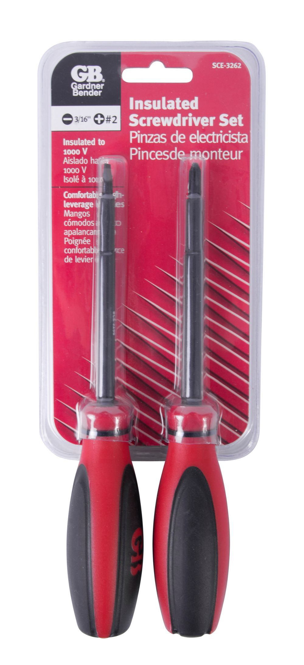 Gardner Bender Insulated Screwdriver Set with #2 Phillips and 3/16 Standard