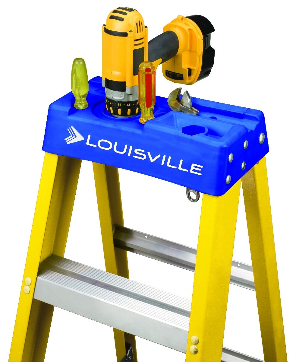 Louisville Ladder Fiberglass Step Ladder Type 1, 250-Lb Load Capacity, 4-Ft