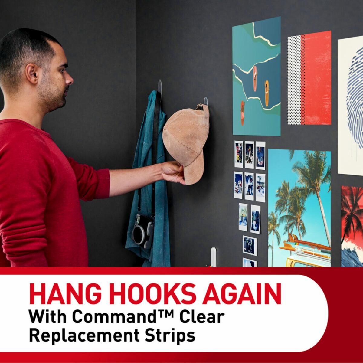 Command Clear Assorted Replacement Strips, 16-Pk