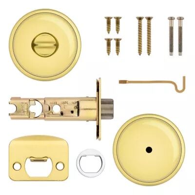 Kwikset Polished Brass Bed/Bath Juno Door Knob