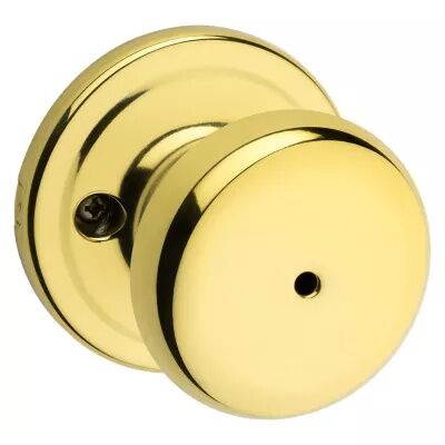 Kwikset Polished Brass Bed/Bath Juno Door Knob