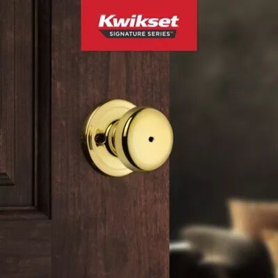 Kwikset Polished Brass Bed/Bath Juno Door Knob