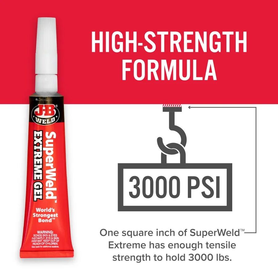 J-B Weld SuperWeld Extreme Instant Adhesive, 15-g