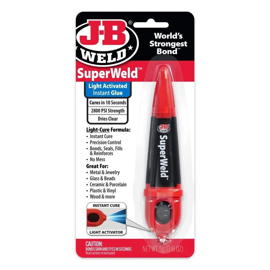 J-B Weld SuperWeld Light Activated Instant Glue, 5-g