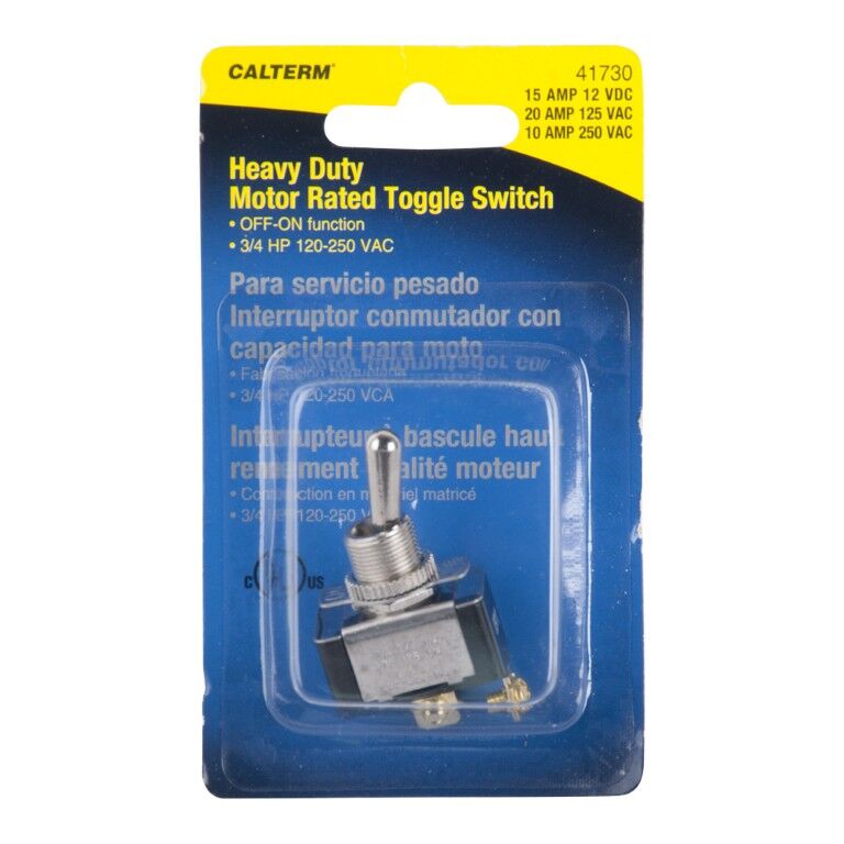 Calterm Heavy Duty Motor Rated On/Off Toggle Switch, 15-A