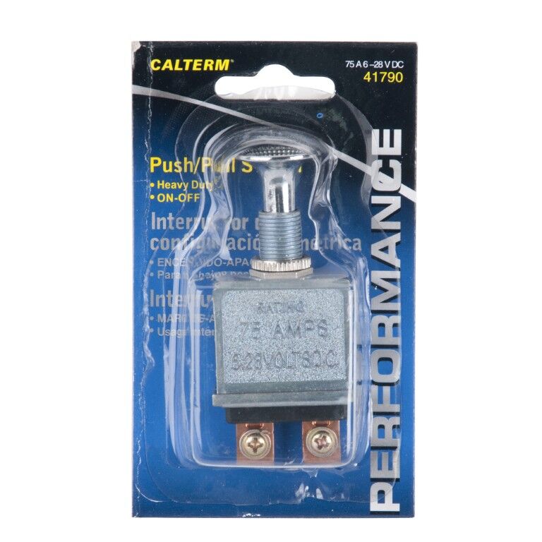 Calterm Heavy Duty Push/Pull On/Off Switch, 75-A