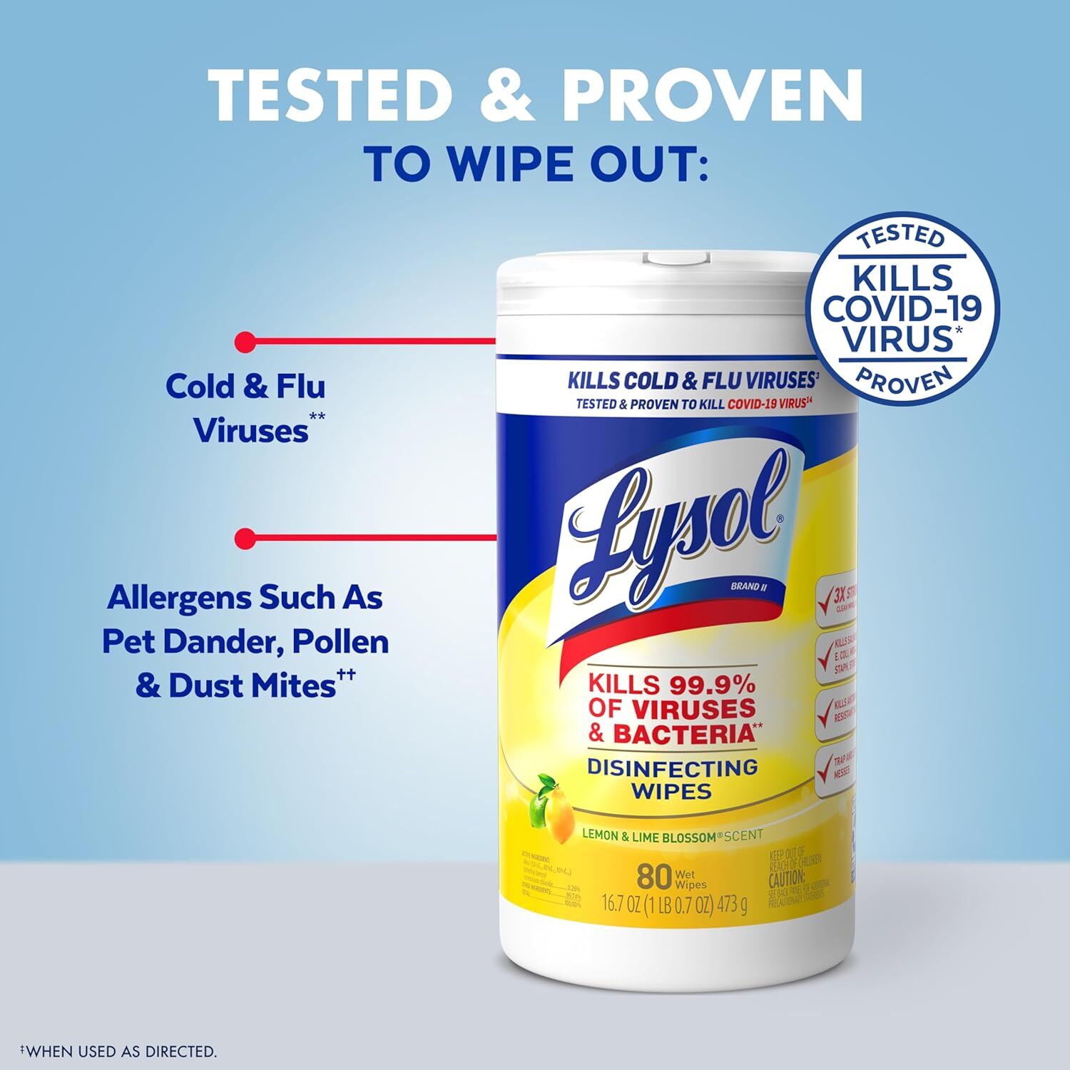Lysol Lemon & Lime Blossom Disinfecting Wipes, 80-Ct