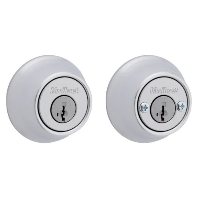 Kwikset Satin Chrome SmartKey 665 Deadbolt Keyed Both Sides