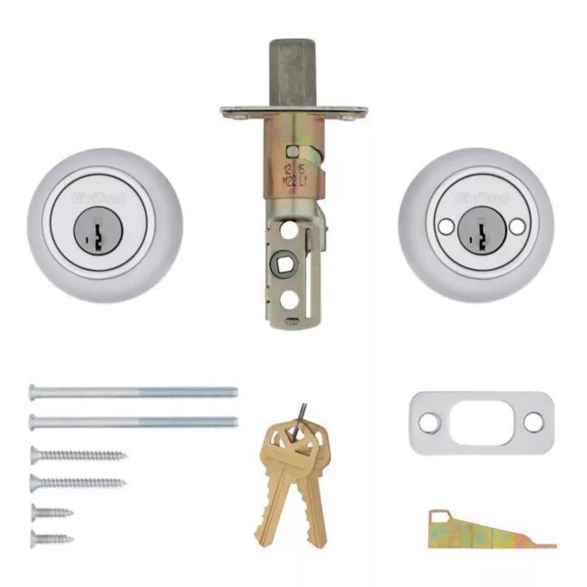 Kwikset Satin Chrome SmartKey 665 Deadbolt Keyed Both Sides