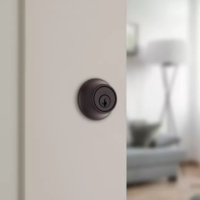 Kwikset Venetian Bronze 660 Deadbolt Keyed One Side with SmartKey