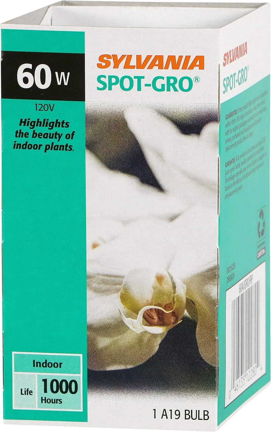 Sylvania Spot-Gro A19 60 Watt Frosted Soft White Dimmable Incandescent Grow Light Bulb