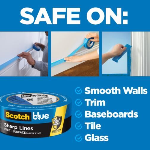 Scotchblue Sharp Lines Painter's Tape, .94-In X 60-Yd