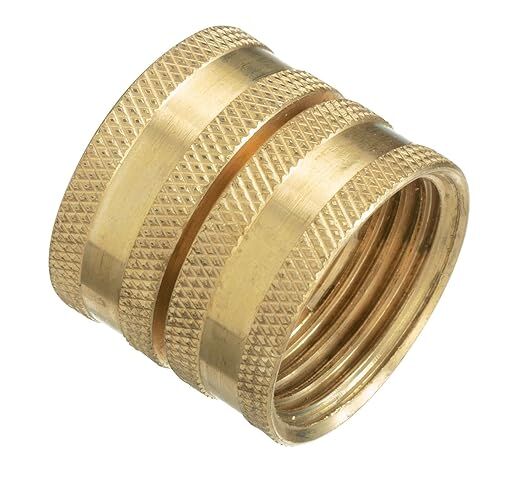 Plumb Pak Brass Garden Hose Adapter, 3/4-In FHT x 3/4-In FHT