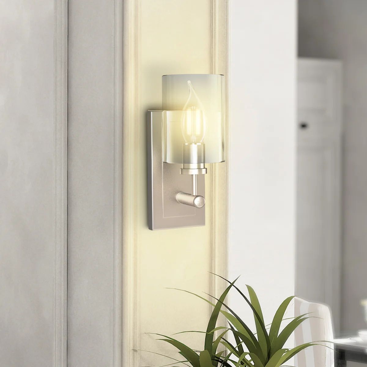 Feit Electric 3.3W Soft White Clear BA10 Dimmable LED Filament Enhance Lights, 2-Pk