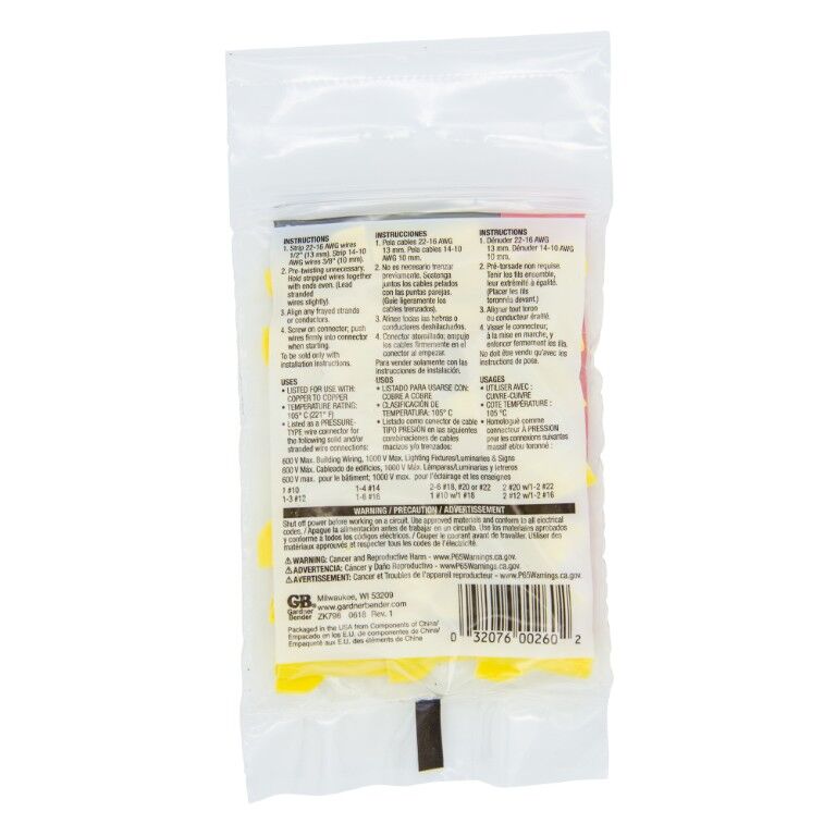 Gardner Bender WingGard Yellow Twist-On Wire Connectors 22-10 Gauge, 25-Pk