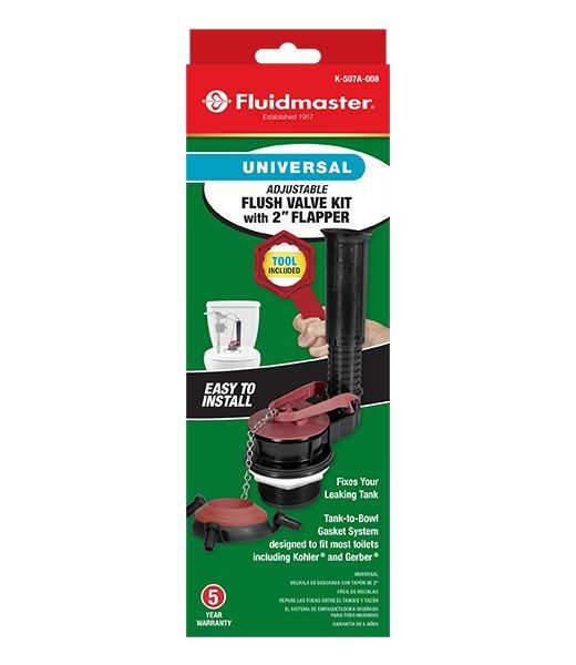 Fluidmaster Universal 2-In Adjustable Toilet Flush Valve Repair Kit