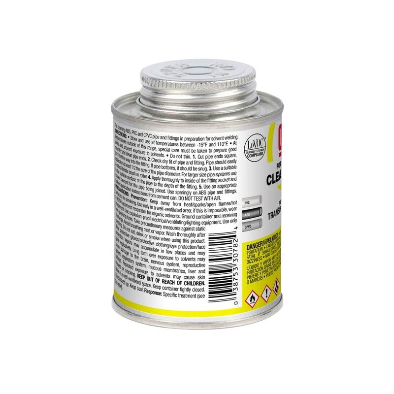 Oatey Clear Cleaner, 8-Oz