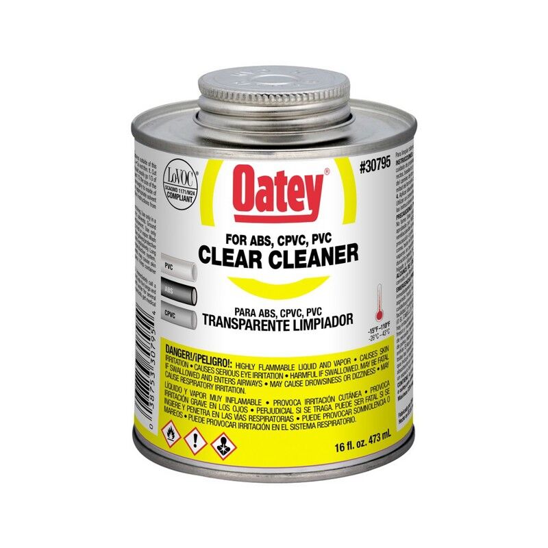 Oatey Clear Cleaner, 16-Oz