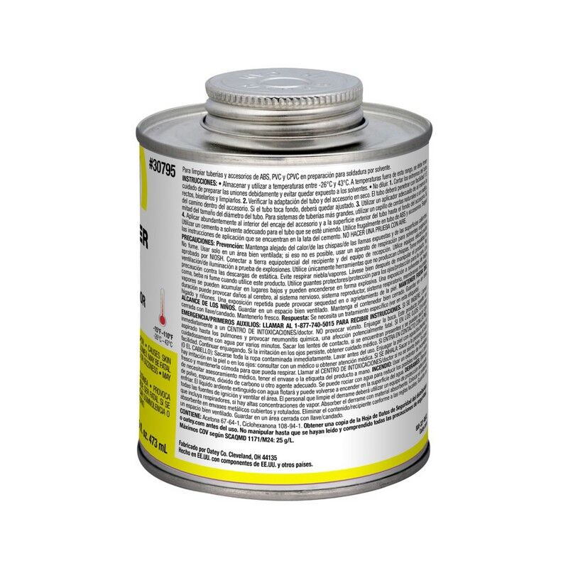 Oatey Clear Cleaner, 16-Oz