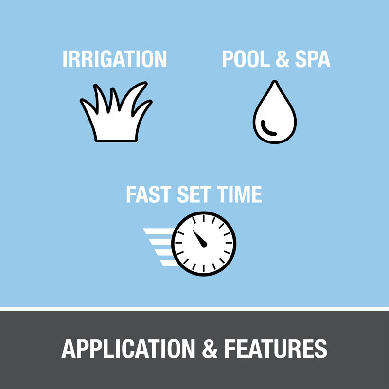 Oatey Medium Blue Rain-R-Shine PVC Cement, 4-Oz