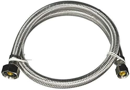 Plumb Pak EZ Series Stainless Steel Sink Supply Tube, 3/8-In Comp x 1/2-In FIP x 30-In