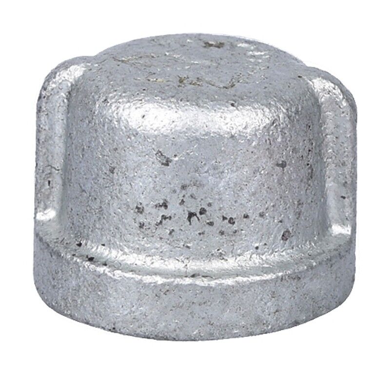 ProSource Galvanized Malleable Iron Pipe Cap, 1/2-In Threaded