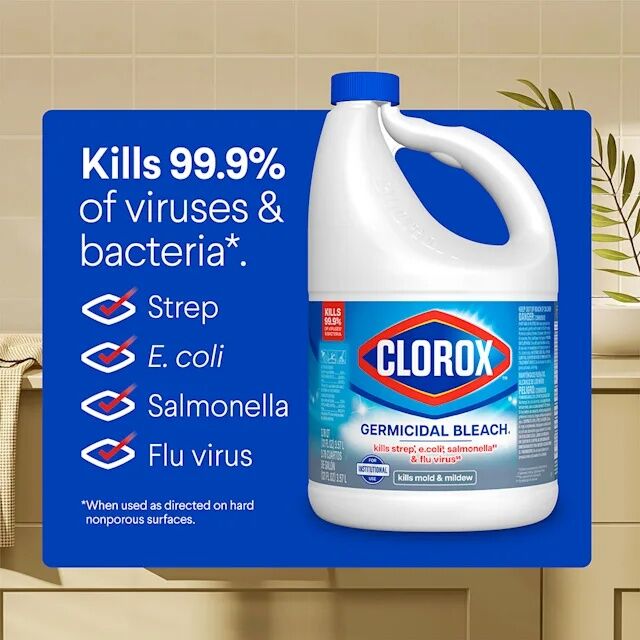 Clorox Unscented Germicidal Bleach, 121-Oz