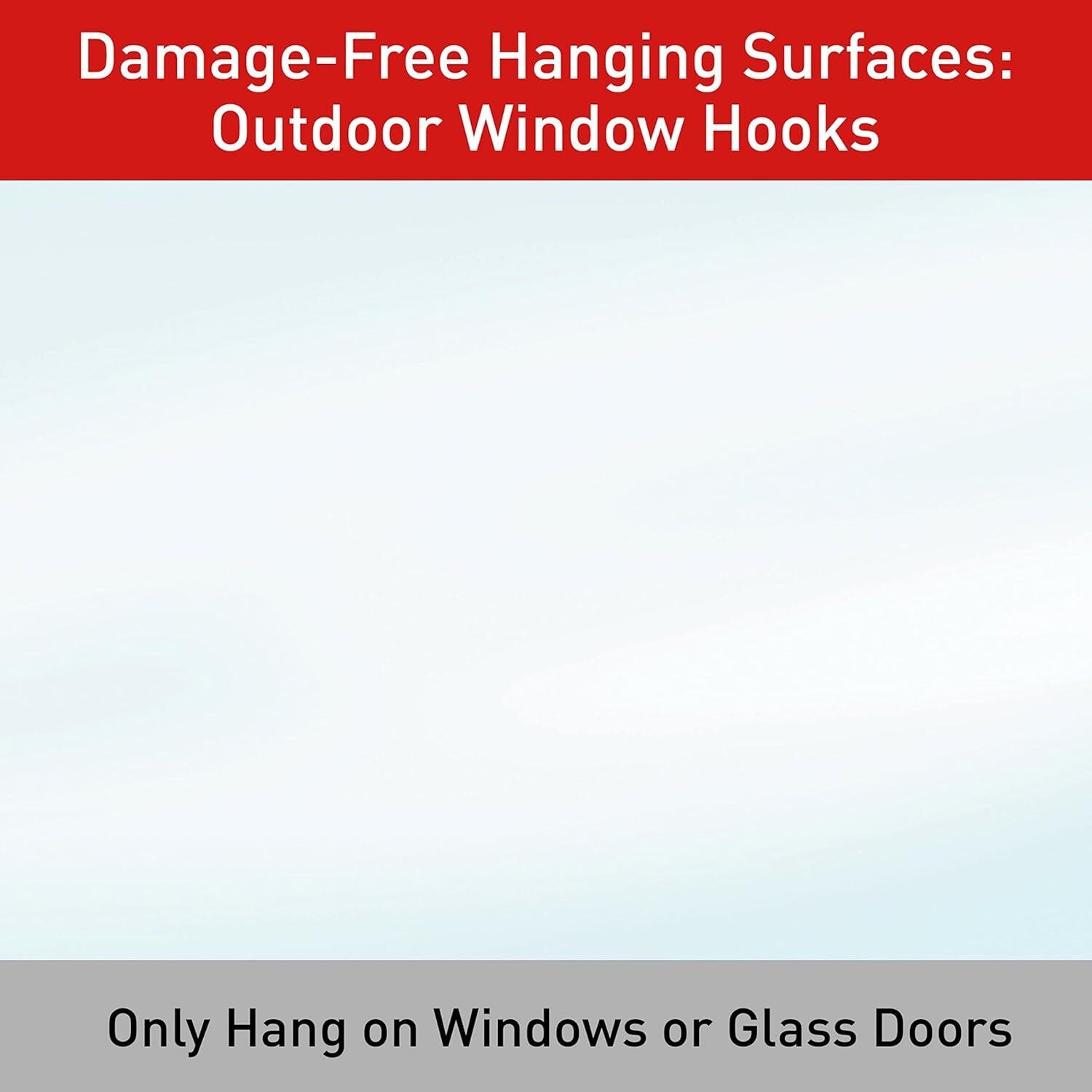 Command Large Clear Outdoor Window Hook