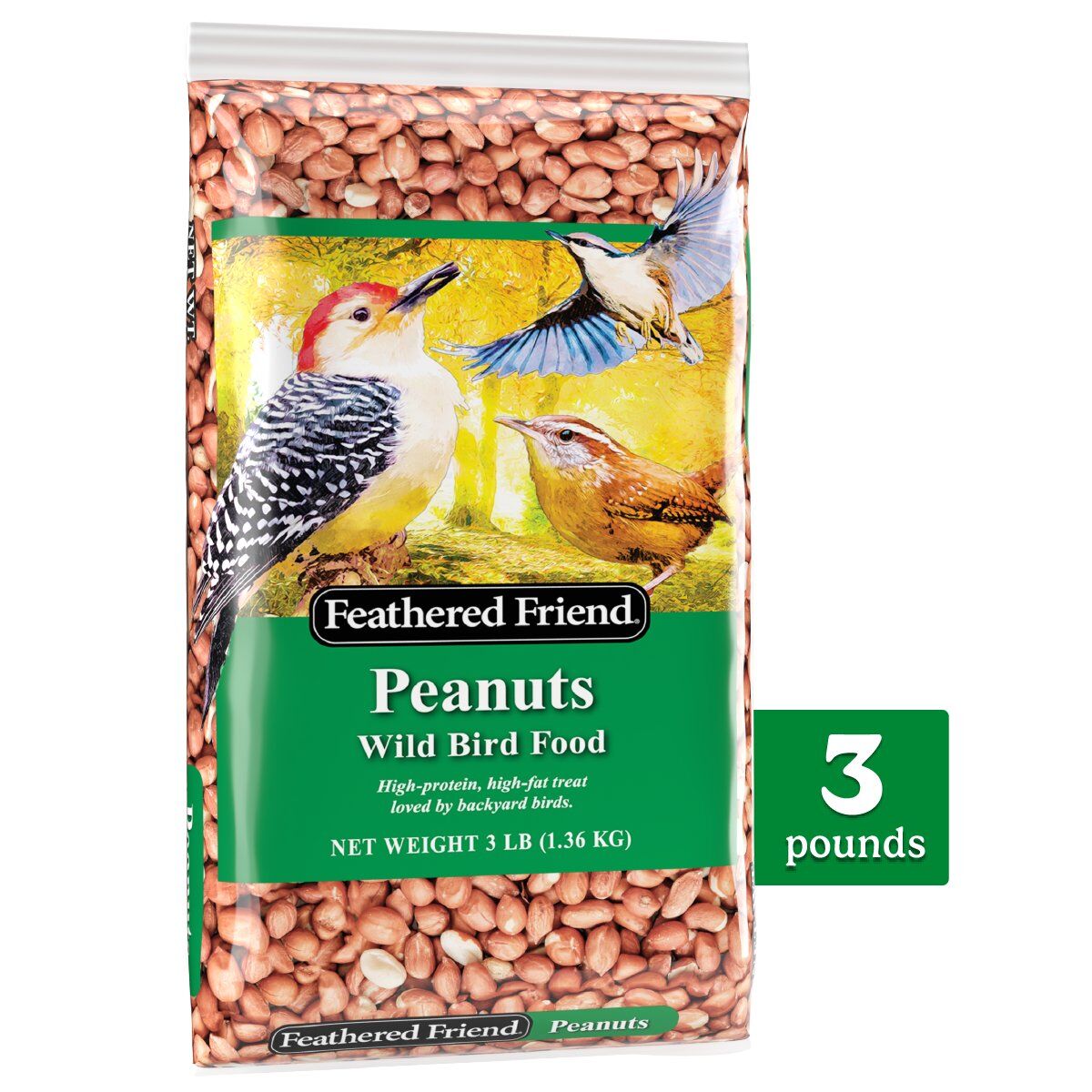 Feathered Friend Peanuts Wild Bird Food, 3 lbs.