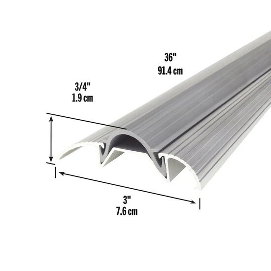 M-D Building Products Silver Aluminum And Vinyl Economy Low-Profile Threshold, 3 X 3/4 X 36-In