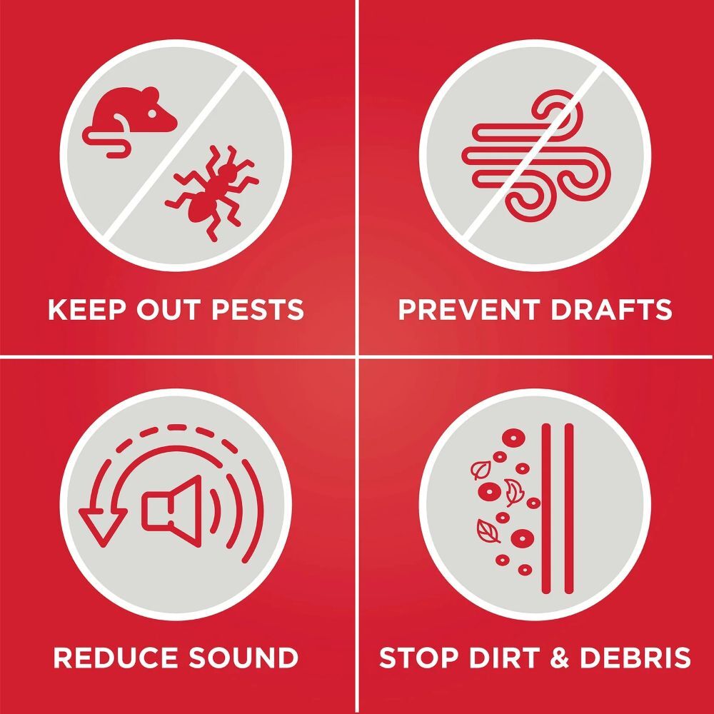 M-D Building Products White Vinyl U-Shape Screw-on Under Door Seal, 36-In