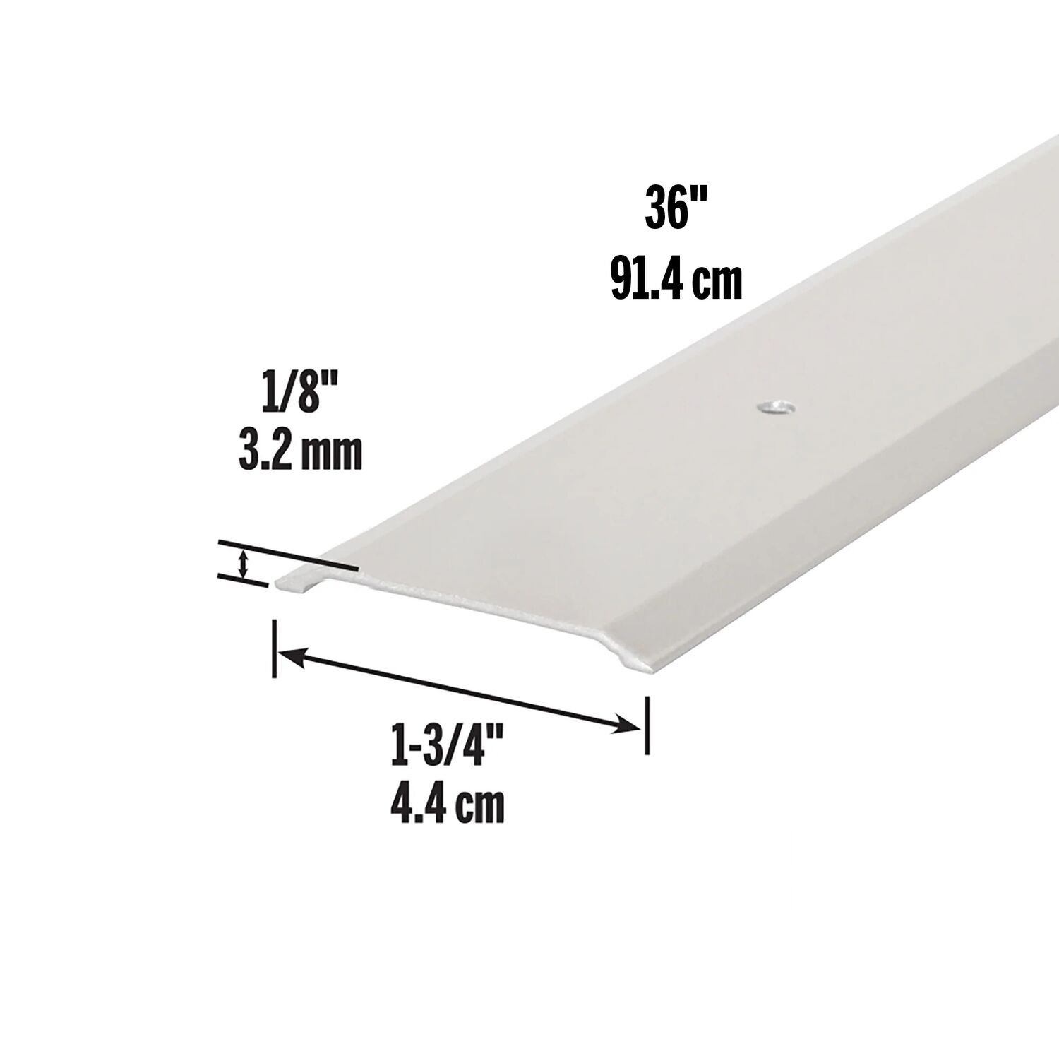 M-D Building Products Silver Aluminum Flat Profile Threshold For Interior Doorways, 1 3/4 x 36-In