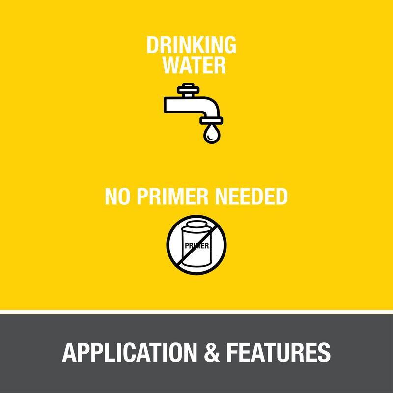 Oatey FlowGuard Gold 1-Step Yellow Cement, 8-Oz