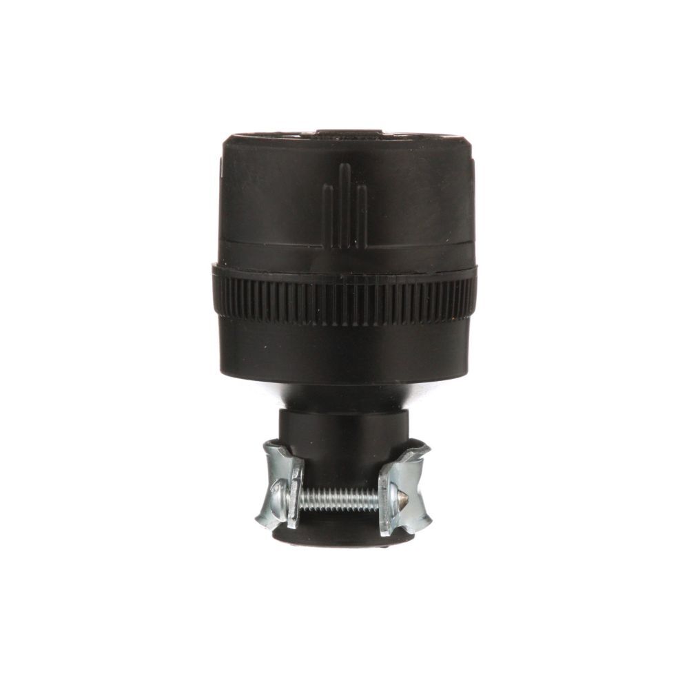 Eaton Black Rubber NEMA 1-15R Commercial Straight Blade Connector, 18-10 Gauge, 15-A, 125-V