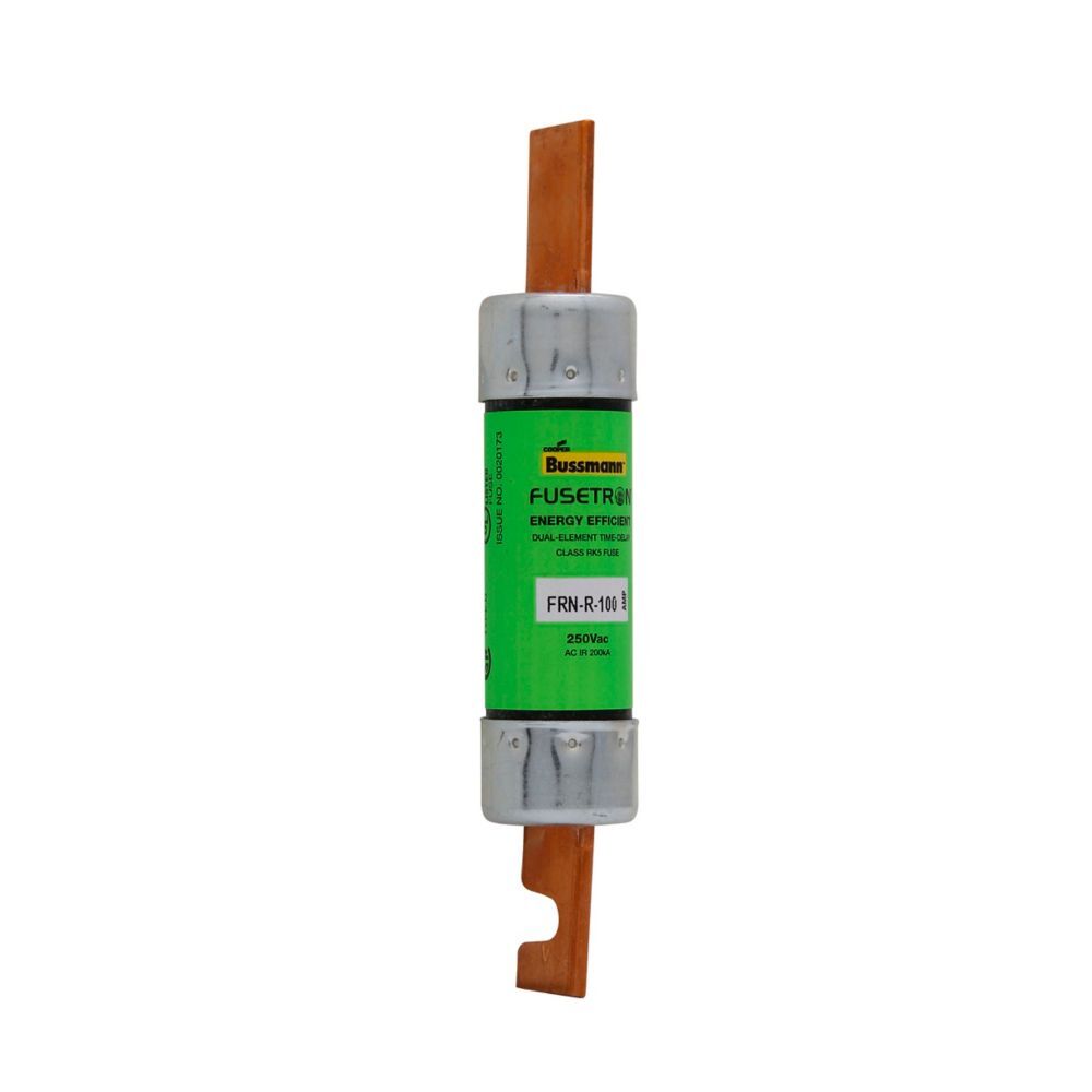 Bussmann FRN-R Class RK5 Non-Indicating Time-Dealy Dual-Element Fuse, 100-A, 125-V DC/250-V AC