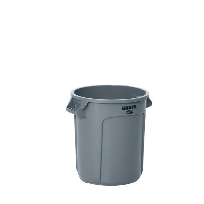 Rubbermaid Vented BRUTE Gray Trash Can, 10-Gal