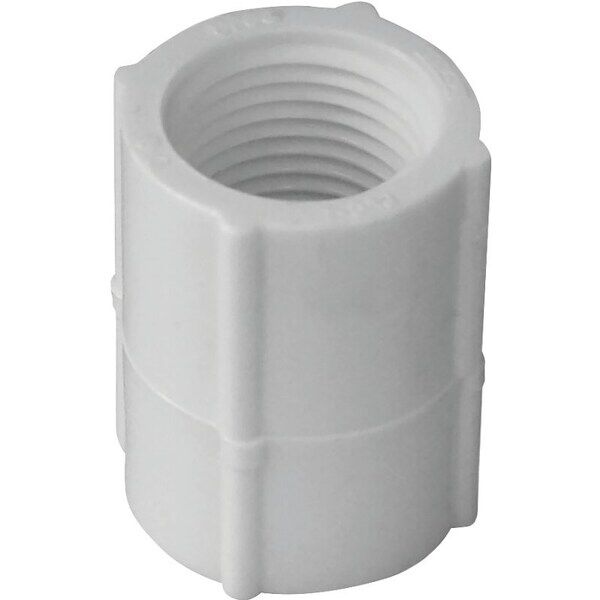 Lasco Schedule 40 PVC Pipe Coupling, 1-In FPT x 1-In FPT