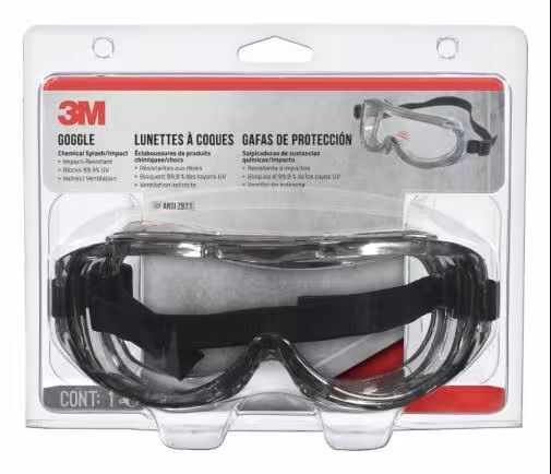 3M Professional Goggle, Clear Lens