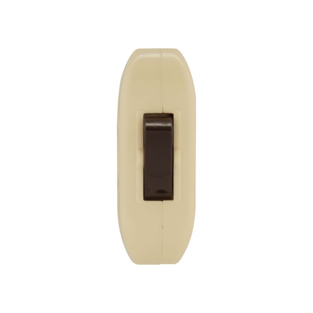 Eaton Ivory Commercial Flat/Round IV FeedThru Cord Switch, 3-A, 120-V