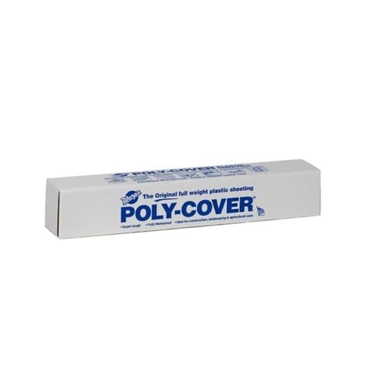 Poly Wrapped Cover Wrap's 6-Mil Clear Poly-Cover Plastic Sheeting, 10-Ft X 100-Ft