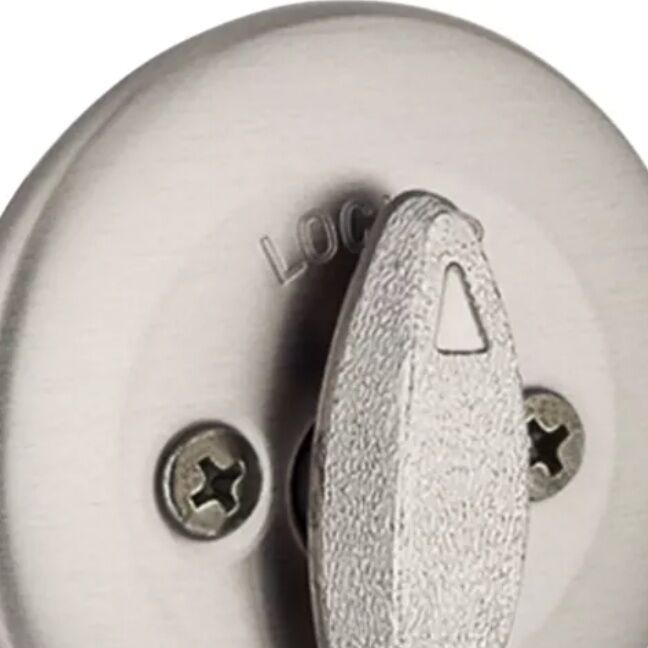Kwikset Satin Nickel Keyed One Side 660 Deadbolt With Pin & Tumbler