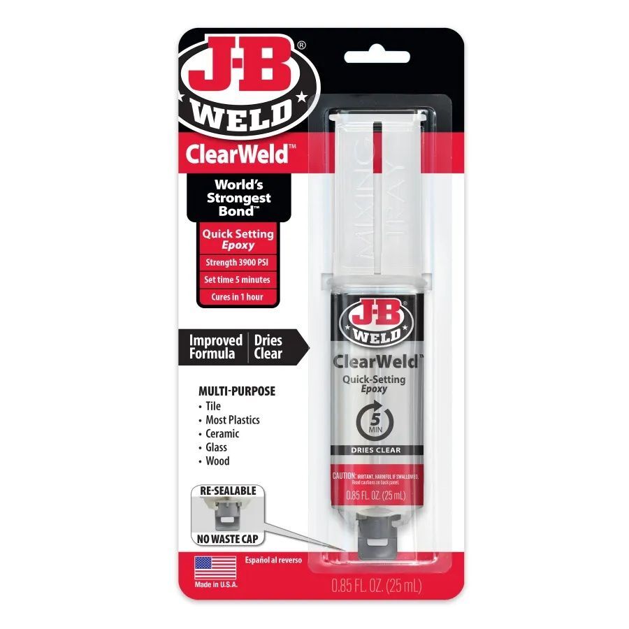 J-B Weld ClearWeld Syringe, 25-ml