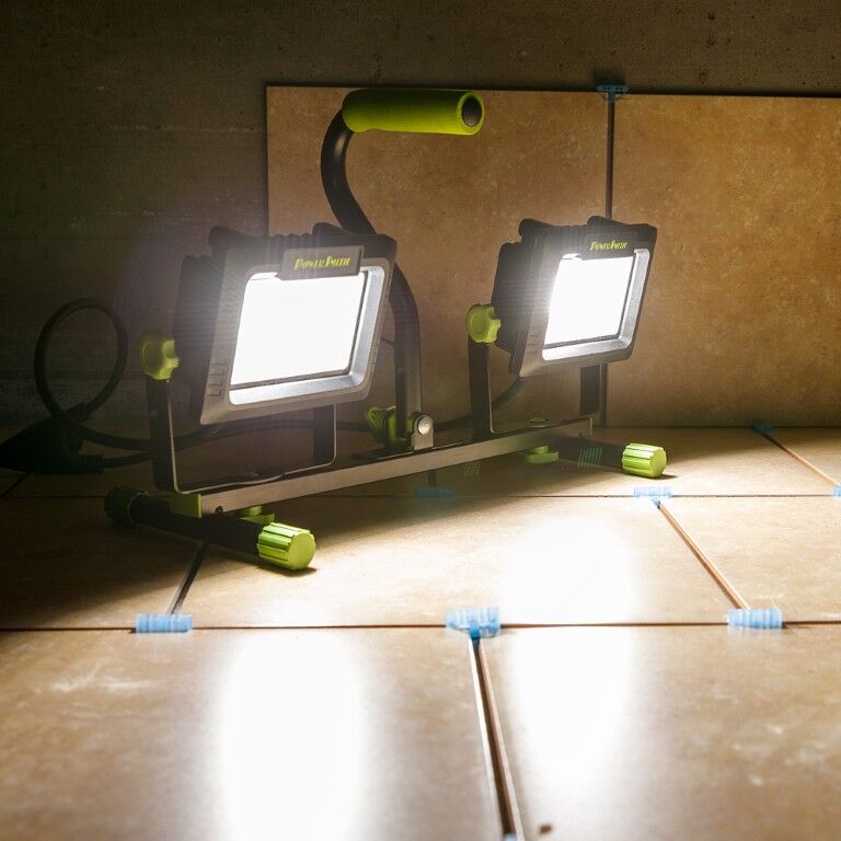 Power Smith Corded Dual-Head LED Work Light With Tripod, 8000-Lm