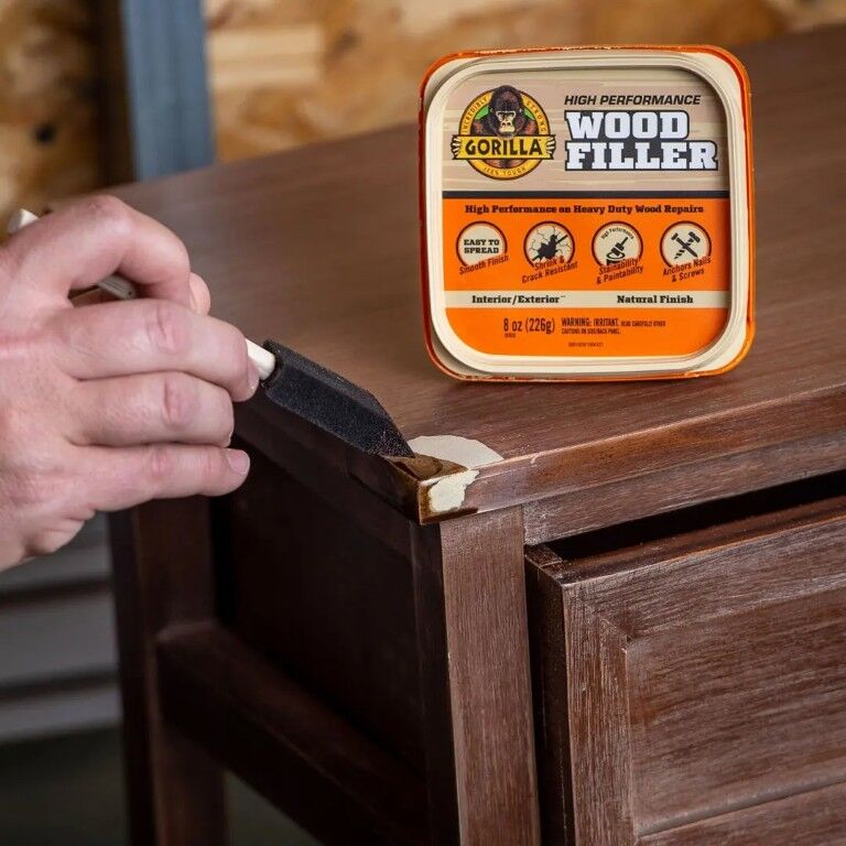 Gorilla Natural Finish Wood Filler, 16-Oz