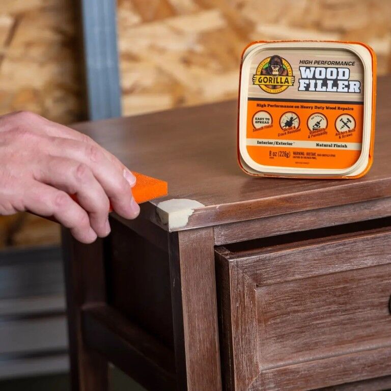 Gorilla Natural Finish Wood Filler, 16-Oz