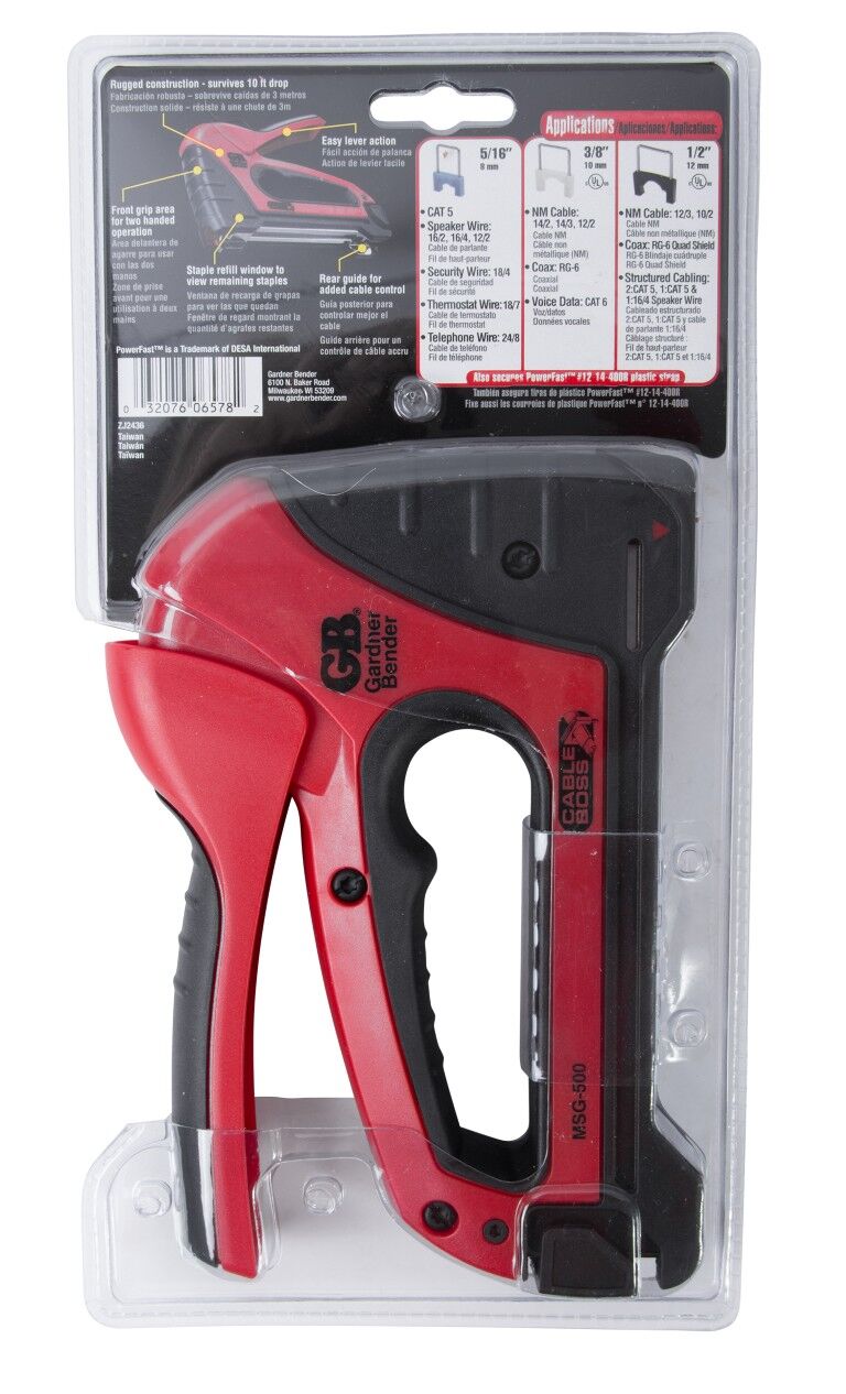 Gardner Bender Red Heavy Duty Cable Boss Staple Gun