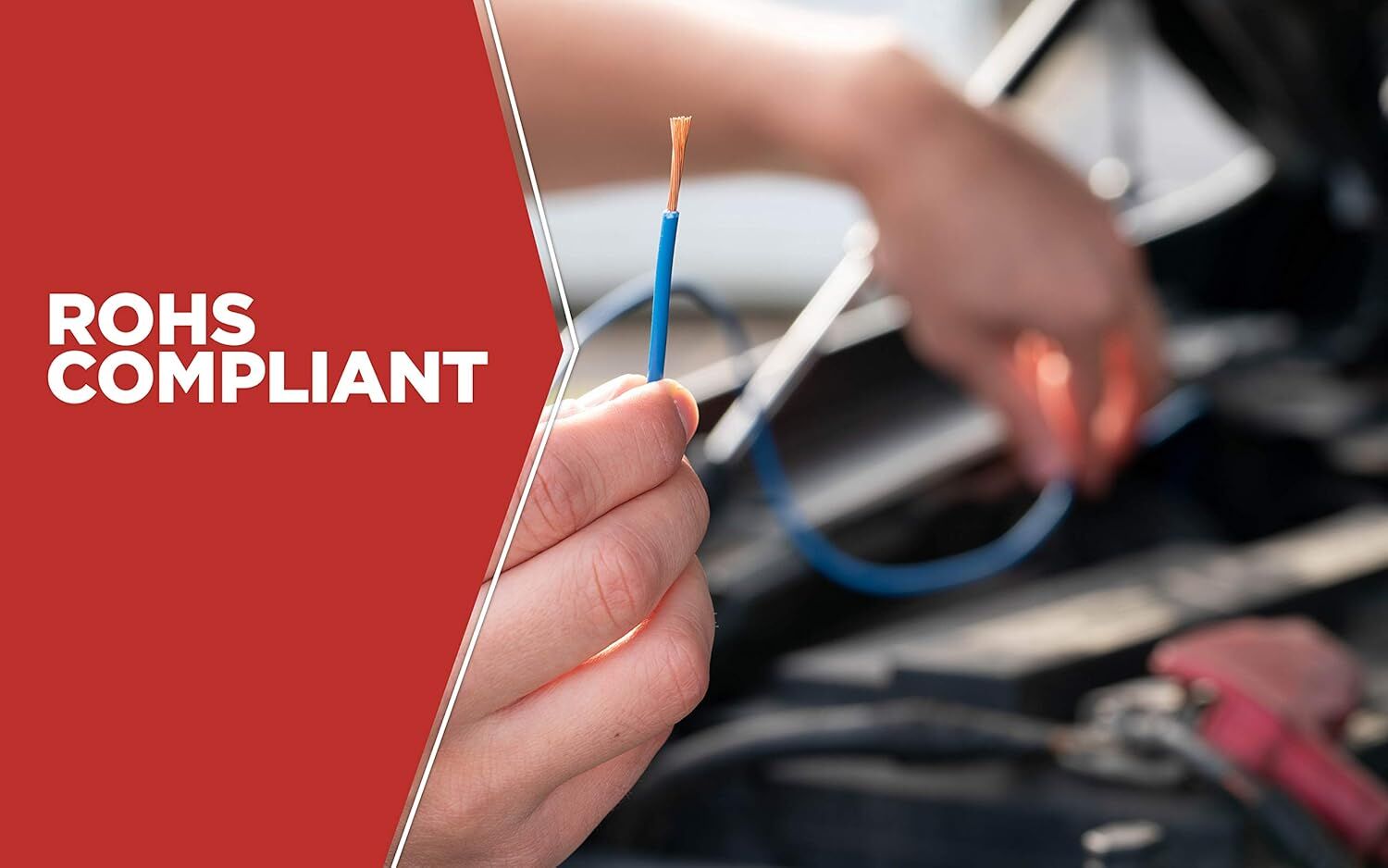 Road Power Blue 16 Gauge Automotive Copper Wire, 24-Ft